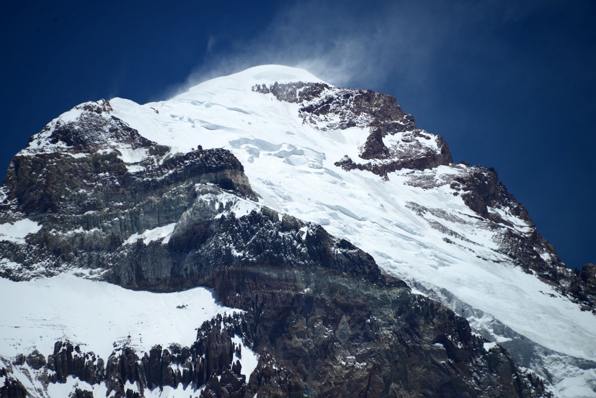 24 Aconcagua East Face And Polish Glacier From The Relinchos Valley As The Trek From Casa de Piedra Nears Plaza Argentina Base Camp